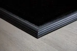 Black Entrance Coir Mat with Rubber Edging Multiple Sizes