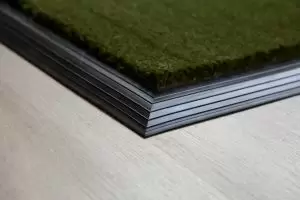 17mm Coir door mat with Rubber Edge - Green - 100 cm x 200 cm