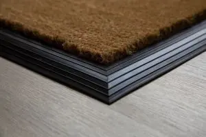 Rubber edge coir mat