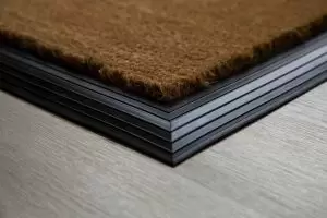 natural coir mat with rubber edge