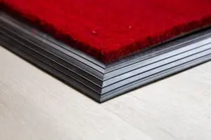 rubber edge red coir door mat