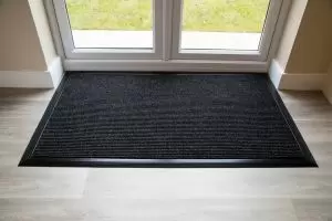 Anthracite ADEM Rib Entrance mat 11mm Rubber Edge Made to Measure