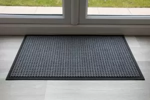 Indoor Grey Grey Throw Down Heavy Duty Matting Hard Wearing