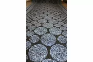 Blue Entrance Hallway Pebbles Mat Corridor 67cm wide