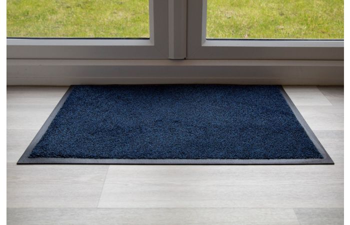 Black Blue Speckle Luxury Throw Down Entrance Mat | Grimeford Mill