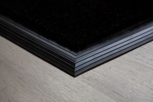 Black Entrance Coir Mat with Rubber Edging Multiple Sizes