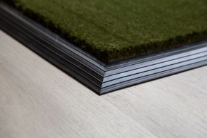 17mm Coir door mat with Rubber Edge - Green - 100 cm x 200 cm