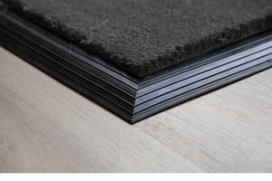 17mm Coir matting with Rubber Edge - Grey - 100 cm x 200 cm