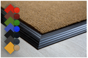 Entrance Brush Mat with Rubber Edging Multiple Sizes