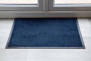 Luxury Black Blue Entrance Throw Down Matting-85 cm x 60 cm