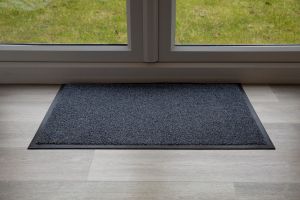 Black Steel Luxury Entrance Throw Down Mat 150cm x 85cm