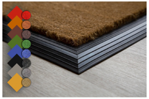 17mm Coir Matting Cut to Size - Rubber Edges