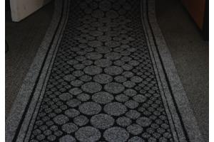 Charcoal Pebbles Entrance Hallway Mat Corridor 67cm wide