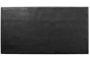 Black Outdoor Rubber Lozenge Matting 7mm 85 mm X 150 mm