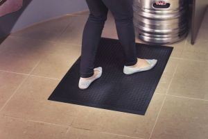 Black Clean Cushion Anti Fatigue Mat 60 x 85cm