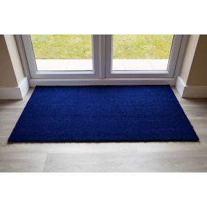 blue coir door mat