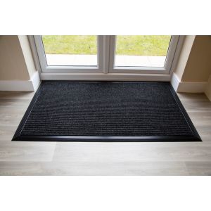 Anthracite ADEM Rib Entrance mat 11mm Rubber Edge Made to Measure