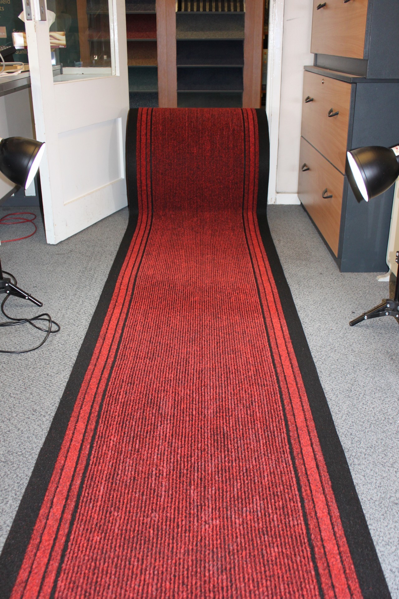 Buy Large Coir Entrance Matting, Table Protectors, Red Stripe Entrance Hallway Mat Corridor 67cm