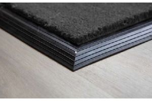 17mm Coir matting with Rubber Edge - Grey - 100 cm x 200 cm